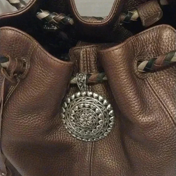 Brighton Brown/Copper Leather Shoulder Bag - Picture 6 of 11